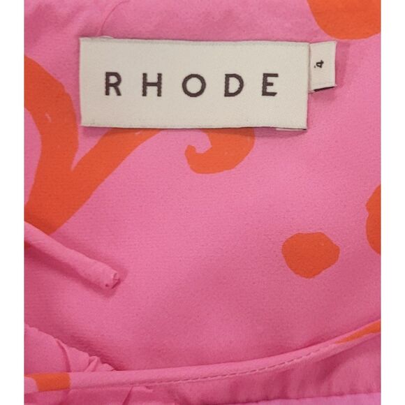 RHODE Vibrant Pink and Orange Patterned Maxi Dress - Picture 5 of 5